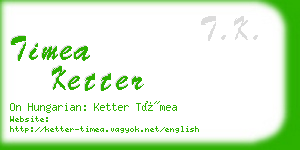 timea ketter business card